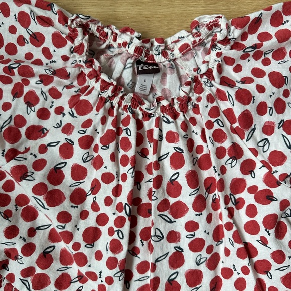 Girls apple print tea collection dress - Picture 2 of 3